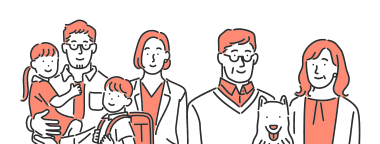 イラスト:6~7人世帯